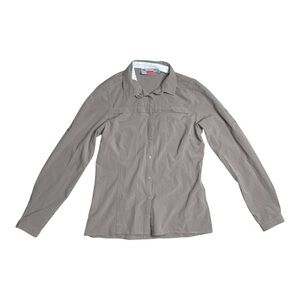 Craghoppers Womens Button Up Shirt Size 6 Insect Shield Repellent Apparel Brown